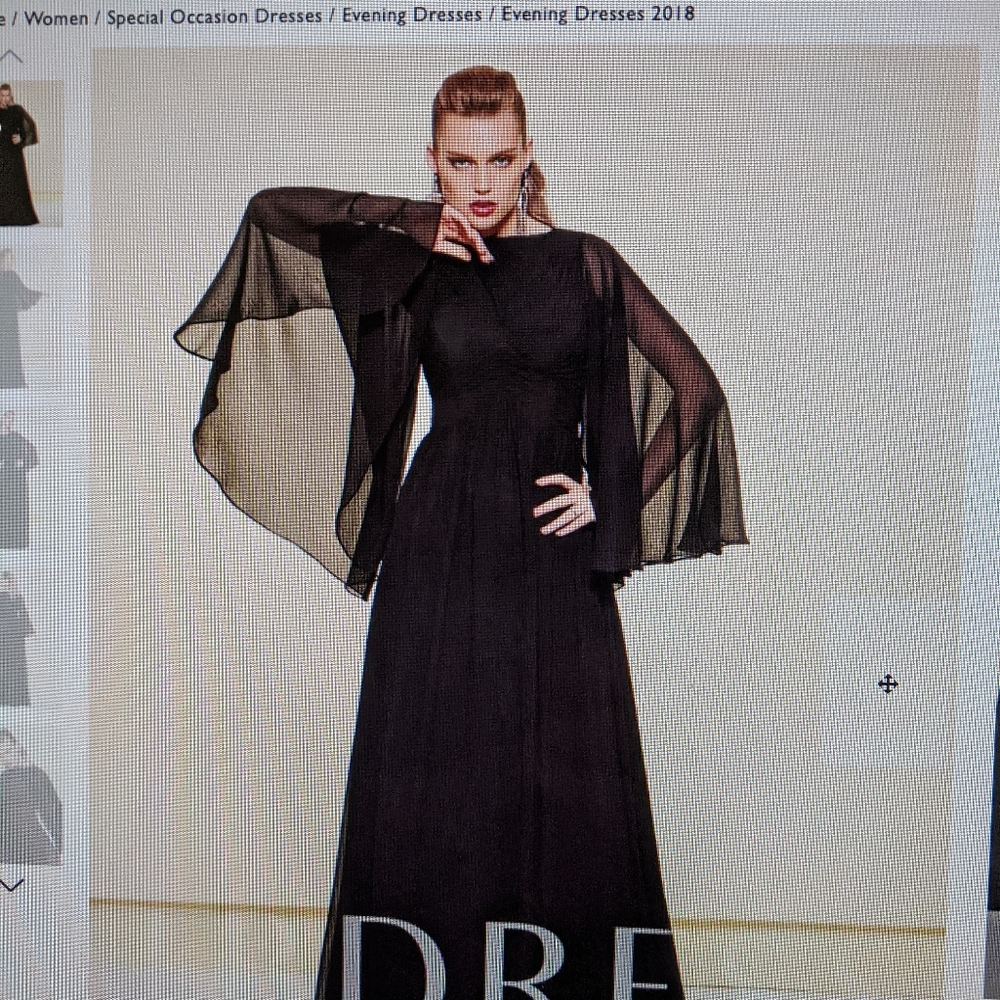 Grape colored bat winged full length dress